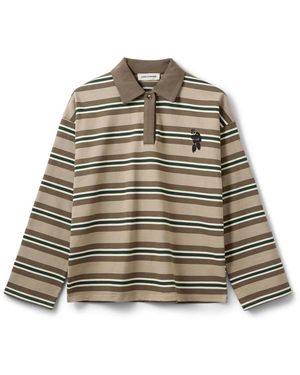 Sofie Schnoor Tops ,Veelkleurig ,Katoen Pilsw Oversize Gestreepte Polo - Groen
