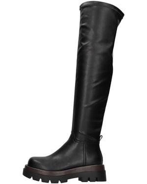 Pinko Schoenen ,Zwart ,Leer Laarzen