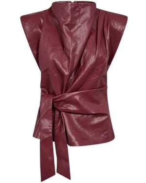 co'couture Sleeveless Tops - Rouge