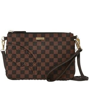 Sprayground Embossed Check Core Pouch - Braun