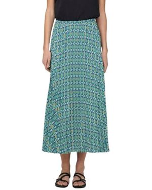 ONLY W Alma Life Poly Plisse Skirt - Grün
