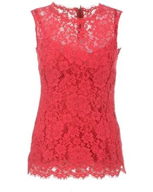 Dolce & Gabbana Sleeveless Tops - Red