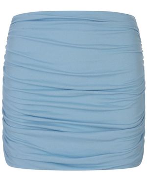 Tory Burch Rokken ,Blauw Bliss Minirok Met Ruffles