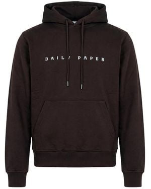 Daily Paper Hoodies & Sweatvesten ,Bruin ,Katoen Mole Emblem Coin Hoodie - Zwart
