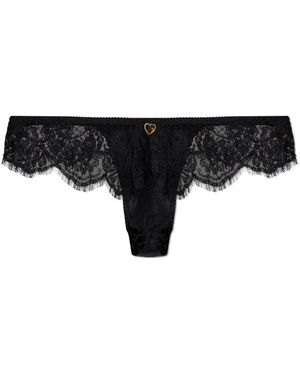 DSquared² Zijden Slips Met Kant - Zwart