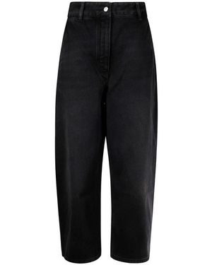 Studio Nicholson Jeans ,Zwart ,Katoen Chalco Wijde Spijkerbroek