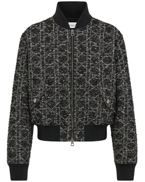 Dior Jassen ,Zwart ,Katoen Macrocannage Bomber Jacket