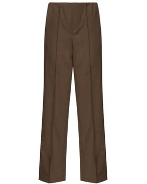 Nineminutes Straight Trousers - Marron