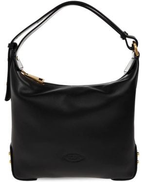 Tod's Metal Dots Mini Leder Tasche - Schwarz