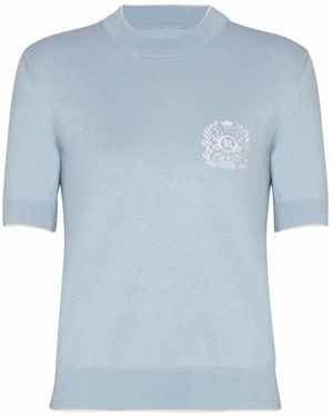 Balmain Round-Neck Knitwear - Bleu