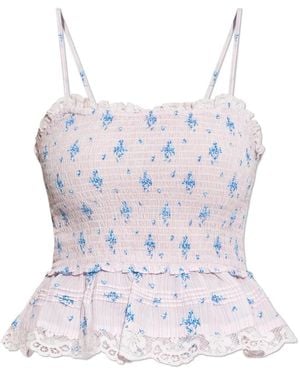 LoveShackFancy Top Träume - Blau