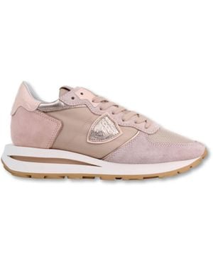 Philippe Model Puderrosa wildleder sneakers 70er stil - Pink