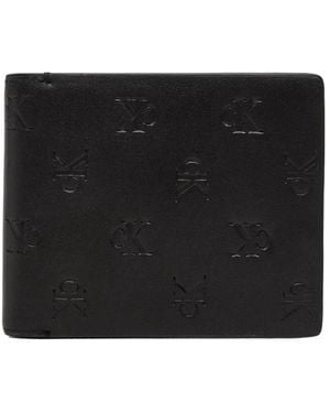 Calvin Klein Schwarzes Leder Bifold Wallet