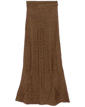 Vivienne Westwood Ribbed Knit Skirt - Brown