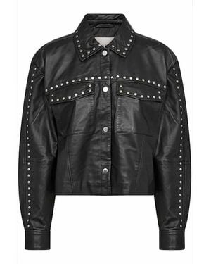 Kaffe Leather Jackets - Black