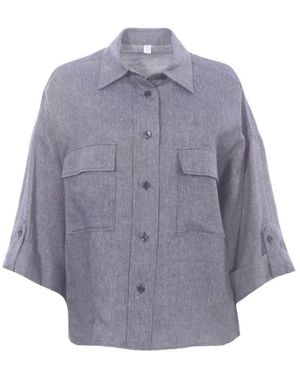 Eleventy Button Shirt - Grijs