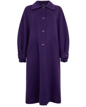 Alberta Ferretti Langer Mantel Mit Weiten Ärmeln - Lila