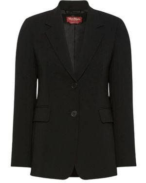 Max Mara Jassen ,Zwart ,Leer Linz Blazer