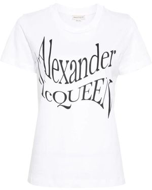 McQueen Logo Print T-Shirt - White