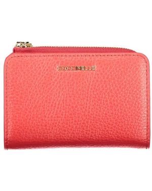 Coccinelle Accessoires ,Rood ,Leer Pansy Portemonnee Met Ritsluiting