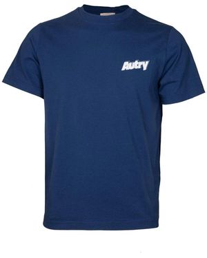 Autry Cotton Crew-Neck T-Shirt - Blauw
