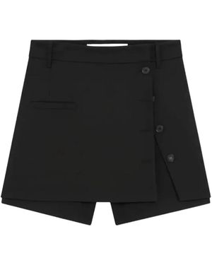IRO Korte Broeken ,Zwart ,Leer Amira Skort