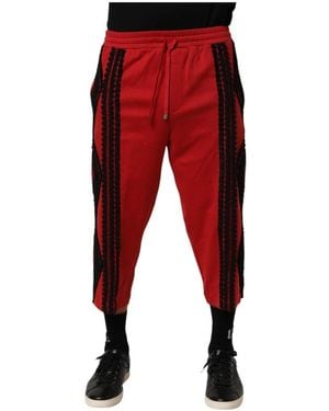 Dolce & Gabbana Cropped Trousers - Red