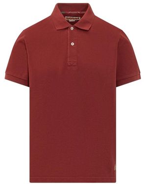 Baracuta Tops ,Rood ,Katoen Tartan Placket Polo