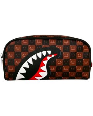 Sprayground Sip Wtf Bubbly Check Pouch - Braun