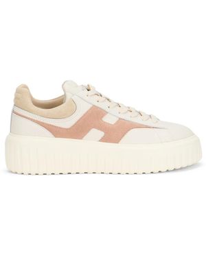 Hogan Schoenen ,Leer H-Stripes Sneaker - Roze