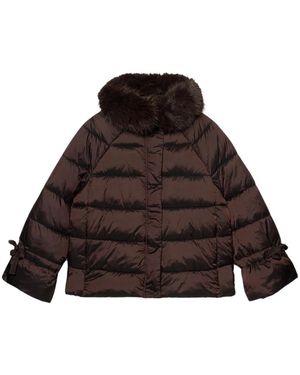 Oltre Donzen Jas Met Capuchon En Bontrand - Bruin