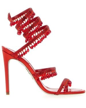 Rene Caovilla High Heel Sandals - Red