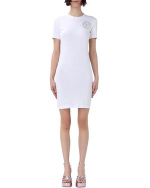 Versace Jeans Couture Short Sleeve Fitted Silhouette Dress - Wit