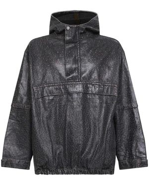 PDF Jassen ,Veelkleurig ,Denim Denim Jack Met Ritssluiting - Grijs