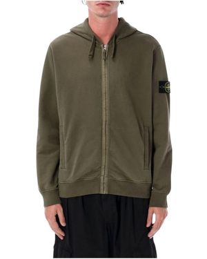 Stone Island Zip-Throughs - Verde