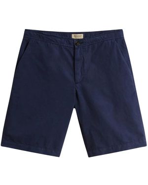 Woolrich Leinenmischung Shorts - Blau