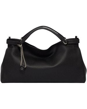Orciani Tassen ,Zwart ,Leer Virgo Soft Midi