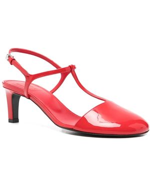 Plan C Schoenen ,Rood ,Patentleren T-Bar Pumps - Roze