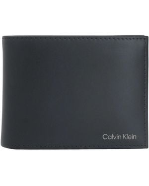Calvin Klein Schwarzes Portemonnaie Mit Dezentem Logo
