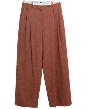 Ottod'Ame Wide Trousers - Marrone
