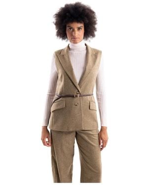 Marella Mll Adorni Ärmellose Jacke - Natur