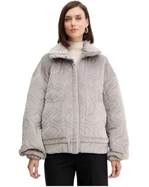 Charo Ruiz Velours Steppjacke - Grau