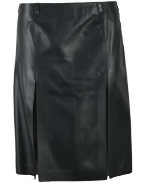 The Attico Rokken ,Zwart ,Leer Longuette Rok