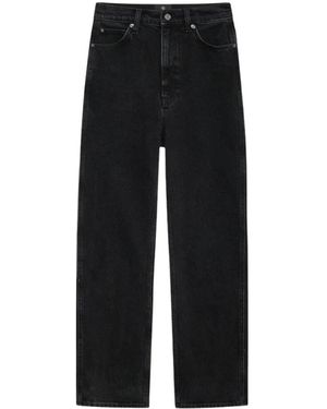 Anine Bing Straight Fit Jeans - Black