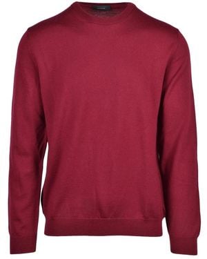Zanone Pullover Mit Rundhalsausschnitt - Rot