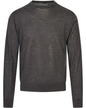 Canali Rundhals-Strickware - Grau