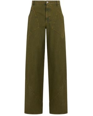Alberta Ferretti Wide Jeans - Green
