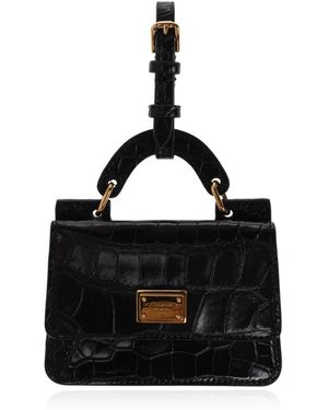 Dolce & Gabbana Accessoires ,Zwart ,Leer Leren Kaarthouder Met Logo