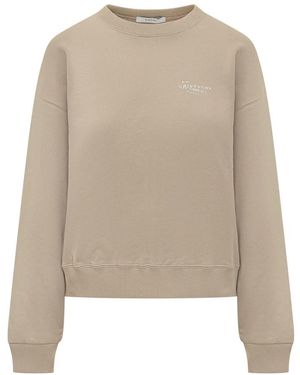 Givenchy Sweatshirt Van Fleece Met Stamp-Print - Naturel