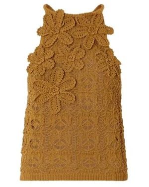 Pinko Nymphaea Top Crochet Sewon Ss26 - Naturel